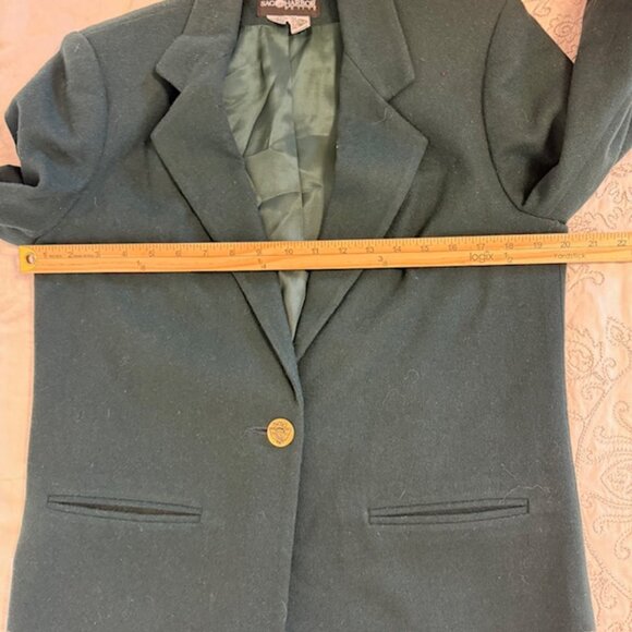 Sag Harbor Emerald Green 100% Wool Blazer Size 8 Workwear Office Casual Academia - Picture 7 of 12